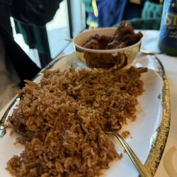 The Eleanors Bar and Restaurant - Goat and jollof rice