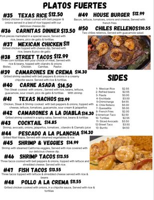 Menu photo 2 Mi Ranchito Mexican Restaurant Carrabelle, FL