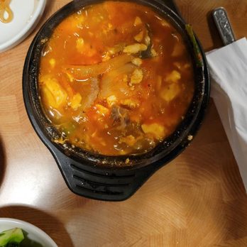 Pine Tree House - Assorted tofu with pork soup - Korean Near Me - Sacramento, California Pine Tree House - Assorted tofu with pork soup - Korean Near Me - Sacramento, California