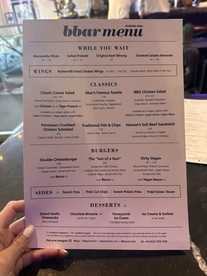 Menu photo 1 Bbar London, XGL
