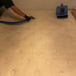 First Class Green Cleaning - There's Joe cleaning a clients mattress!