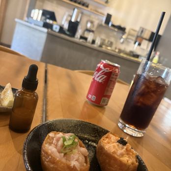 Oi Shiba - Hamatchi on left Salmon 2 on right yuz lemon - Ramen Near Me - San Diego, California Oi Shiba - Hamatchi on left Salmon 2 on right yuz lemon - Ramen Near Me - San Diego, California