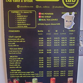 Tab Milktea - Bubble Tea Near Me - Seattle, Washington Tab Milktea - Bubble Tea Near Me - Seattle, Washington