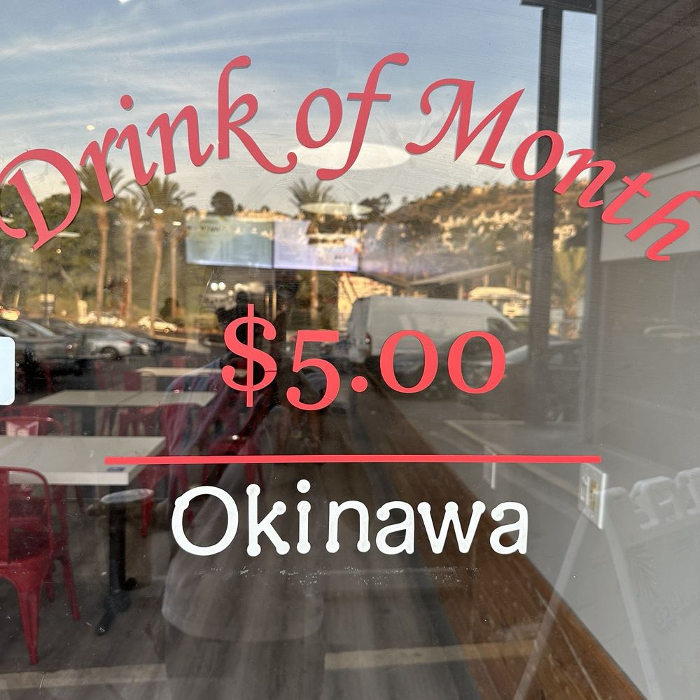 Sharetea - It clearly says $5.00 for Okinawa. - Coffee & Tea Near Me - San Diego, California
