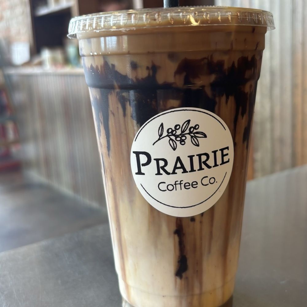 Prairie Coffee - (24oz.) caramel macchiato with chocolate drizzle - Coffee & Tea Near Me - Greenville, Texas Prairie Coffee - (24oz.) caramel macchiato with chocolate drizzle - Coffee & Tea Near Me - Greenville, Texas