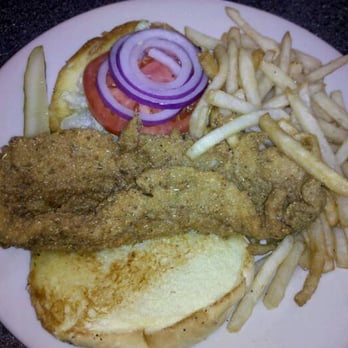 Thumbs Up Diner - Fish sandwich... HUGEEEEE - Breakfast & Brunch Near Me - Atlanta, Georgia