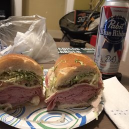 Italian sub and a tall Pabst to wash it down. How Saturday lunch should be. Italian sub and a tall Pabst to wash it down. How Saturday lunch should be.