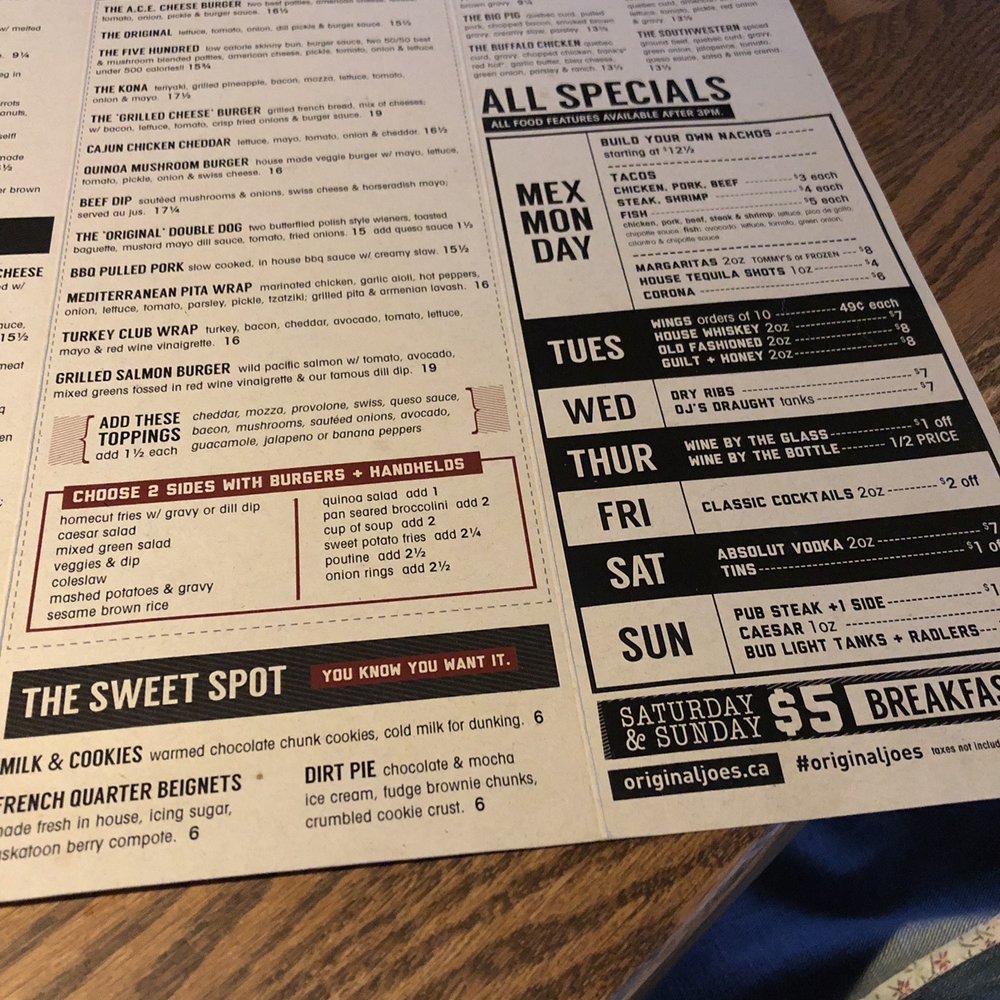 Original Joe's Restaurant & Bar - Bars Near Me - Vancouver, British Columbia Original Joe's Restaurant & Bar - Bars Near Me - Vancouver, British Columbia