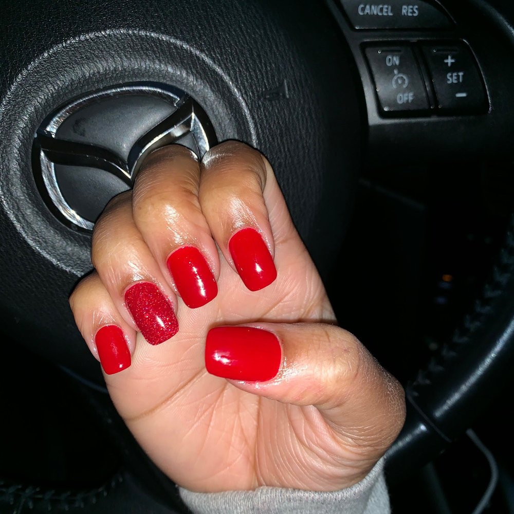 Posh Nail Spa - red dipping powder - Nail Salons Near Me - Durham, North Carolina Posh Nail Spa - red dipping powder - Nail Salons Near Me - Durham, North Carolina