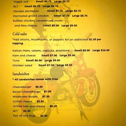 Fast Betty's Cafe - Menu