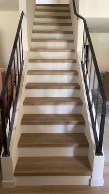 Staircase Transformations - Welcome to our staircase transformations portfolio, where Mayweather Flooring showcases the craftsmanship and attention to detail we bring to each step. With nearly six years of experience and a passion for quality, we’ve helped clients transform their staircases into beautiful, functional highlights of their homes. Our projects range from classic updates to modern installations, and we pride ourselves on completing jobs of every size with respect, efficiency, and top-tier workmanship.
To make your project easy and transparent, we offer a flat rate based on square footage and your choice of materials. Browse through our gallery to see how we turn ordinary stairs into stunning features—one satisfied homeowner at a time. Staircase Transformations - Welcome to our staircase transformations portfolio, where Mayweather Flooring showcases the craftsmanship and attention to detail we bring to each step. With nearly six years of experience and a passion for quality, we’ve helped clients transform their staircases into beautiful, functional highlights of their homes. Our projects range from classic updates to modern installations, and we pride ourselves on completing jobs of every size with respect, efficiency, and top-tier workmanship.
To make your project easy and transparent, we offer a flat rate based on square footage and your choice of materials. Browse through our gallery to see how we turn ordinary stairs into stunning features—one satisfied homeowner at a time.