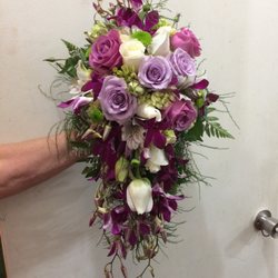 Wayside Floral - Cascading bridal bouquet