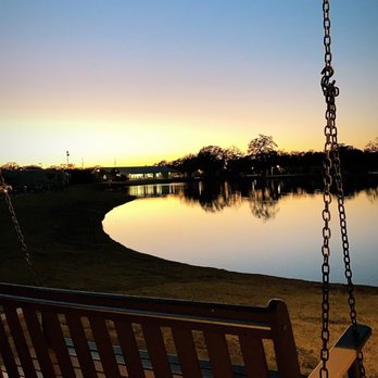 Brazoria Lakes RV Resort by QRV - View from space #0116 & a swing - RV Parks Near Me - Brazoria, Texas