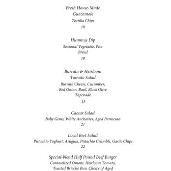 Faena Hotel Miami Beach - In Room Dinning Menu - Hotels Near Me - Miami Beach, Florida