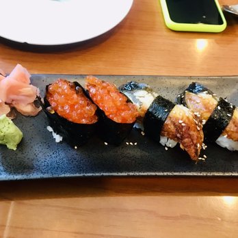Thai Chef - Salmon roe nigiri and eel nigiri - Thai Near Me - Schertz, Texas Thai Chef - Salmon roe nigiri and eel nigiri - Thai Near Me - Schertz, Texas