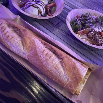 Midtown Spirits Wine & Bites - Side of baguette with the food - Wine Bars Near Me - Reno, Nevada