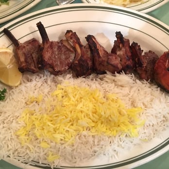 Negeen Restaurant - Lamb chops with rice - Persian/Iranian Near Me - Campbell, California