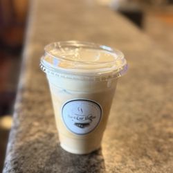 Box Car Coffee - Iced breve with sugar free white chocolate cold foam and toasted marshmallow syrup