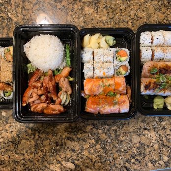 Oto Sushi - Tempura shrimp roll & Chicken Teriyaki, Spicy Salmon Roll & Salmon King Roll, Spicy Tuna Roll & Sleeping Tiger Roll - Japanese Near Me - Redmond, Washington