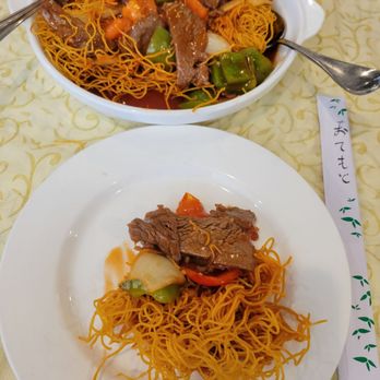 Bamboo Garden - Tomato Beef Chow Mein,  Hong Kong style - Chinese Near Me - Martinez, California