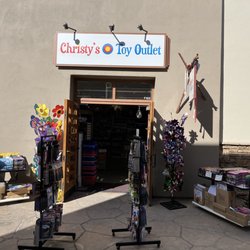 Christy's Toy Outlet - Clearance section out front.