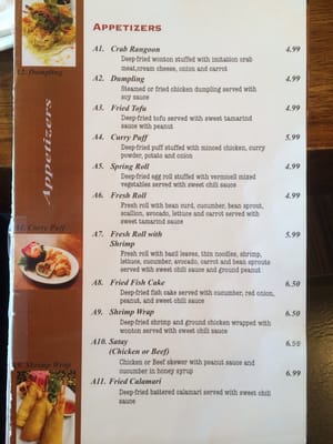 Menu photo 8 Thai Princess Okemos, MI