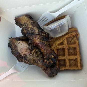 Jeremys Chicken - Chicken and waffles - so delicious !! Sweet potato and very yummy chicken. We tried it at the bite of seattle. - African Near Me - Lynnwood, Washington