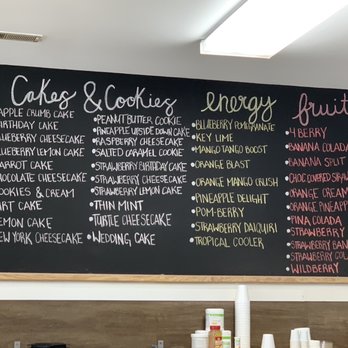 Midtown Nutrition - 1/2 the shake-flavors board..... - Juice Bars & Smoothies Near Me - Wilmington, North Carolina