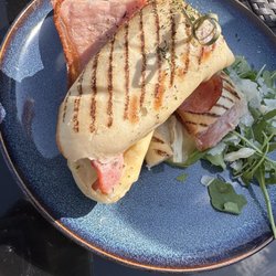 The Apple Tree - Panini - NO cheese ordered, came swimming in cheese, not eaten
