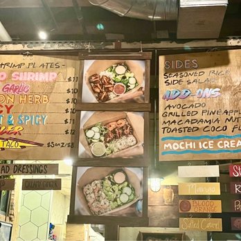 Coco Shrimp - Bryan Ave - Menu as of December 2021. - Hawaiian Near Me - Fort Worth, Texas