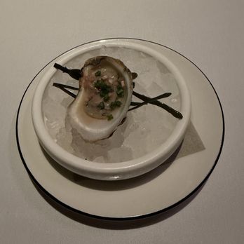 Stillwell's - Chef's Tasting Menu (Amuse Bouche) - East Coast Oyster - Steakhouses Near Me - Dallas, Texas Stillwell's - Chef's Tasting Menu (Amuse Bouche) - East Coast Oyster - Steakhouses Near Me - Dallas, Texas