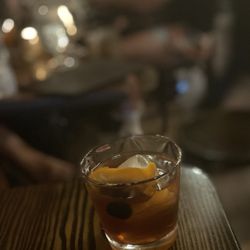 Gigglewaters - The 1919 old fashioned. An American classic with a luxardo cherry and Demerara bitters.