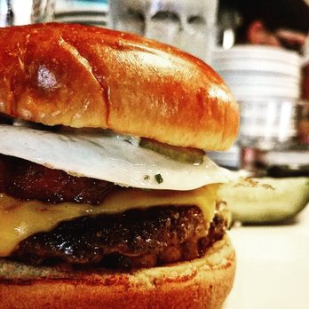 Au Cheval - The "single" from Au Cheval complete with over-easy egg and porkbelly bacon - Bars Near Me - Chicago, Illinois