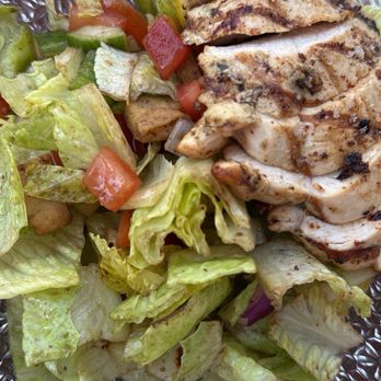 The Blvd - Fattoush with chicken - New American Near Me - Beverly Hills, California