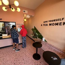 Lobby. Order in the computer.