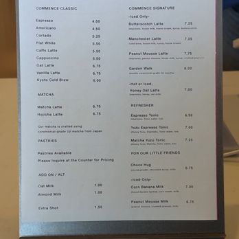 Commence Coffee - menu - Coffee & Tea Near Me - Chino Hills, California Commence Coffee - menu - Coffee & Tea Near Me - Chino Hills, California