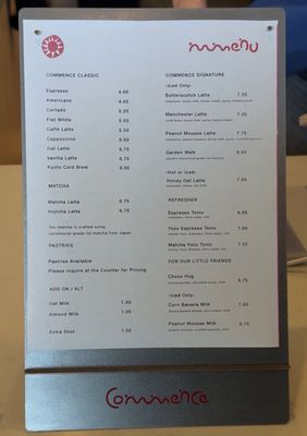 Menu photo 2 Commence Coffee Chino Hills, CA Menu photo 2 Commence Coffee Chino Hills, CA