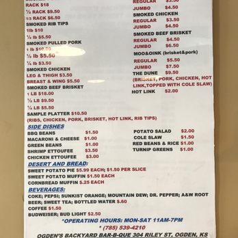 Ogden Backyard Bar-B-Q - Menu - Barbeque Near Me - Ogden, Kansas Ogden Backyard Bar-B-Q - Menu - Barbeque Near Me - Ogden, Kansas