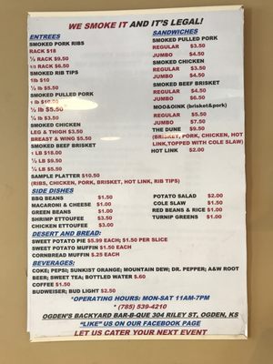 Menu photo 2 Ogden Backyard Bar-B-Q Ogden, KS Menu photo 2 Ogden Backyard Bar-B-Q Ogden, KS