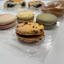 Bliss Bakery - Macarons: rose, passion fruit, pistachio, passionfruit