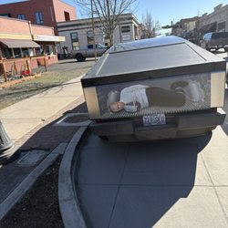 Odem Theater Pub - This is the owner's Cyber truck - absolute filth.