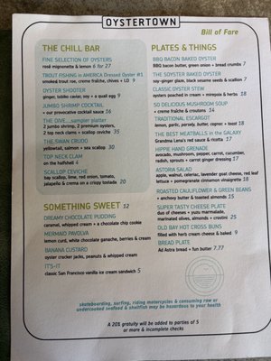 Menu photo 3 Oystertown Monterey, CA