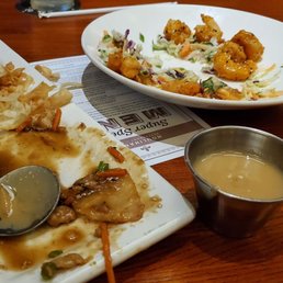 Devoured lettuce wraps and spicy shrimp Devoured lettuce wraps and spicy shrimp