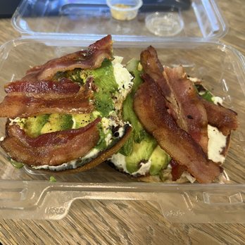 Shirley's Bagels - Looked so good except my bagel is completely burnt  breakfast ruined - Sandwiches Near Me - Newport Beach, California