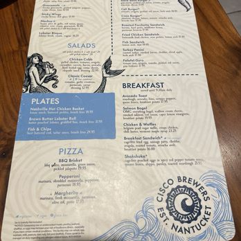 Cisco Brew Pub - Menu 10/24 - American Near Me - Boston, Massachusetts