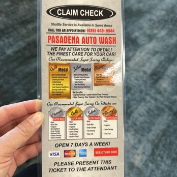 Pasadena Car Wash - Claim check - Car Wash Near Me - Pasadena, California Pasadena Car Wash - Claim check - Car Wash Near Me - Pasadena, California