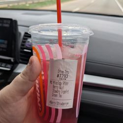 Dunkin' - I asked a large and they gave me a medium drink