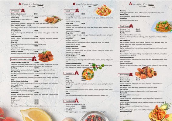 Menu photo 1 Mandalay Restaurant and Bar Niagara Falls, NY Menu photo 1 Mandalay Restaurant and Bar Niagara Falls, NY