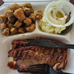 Brisket plate (I already ate a slice!)