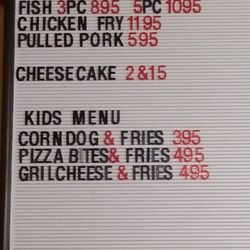 Part of our menu
